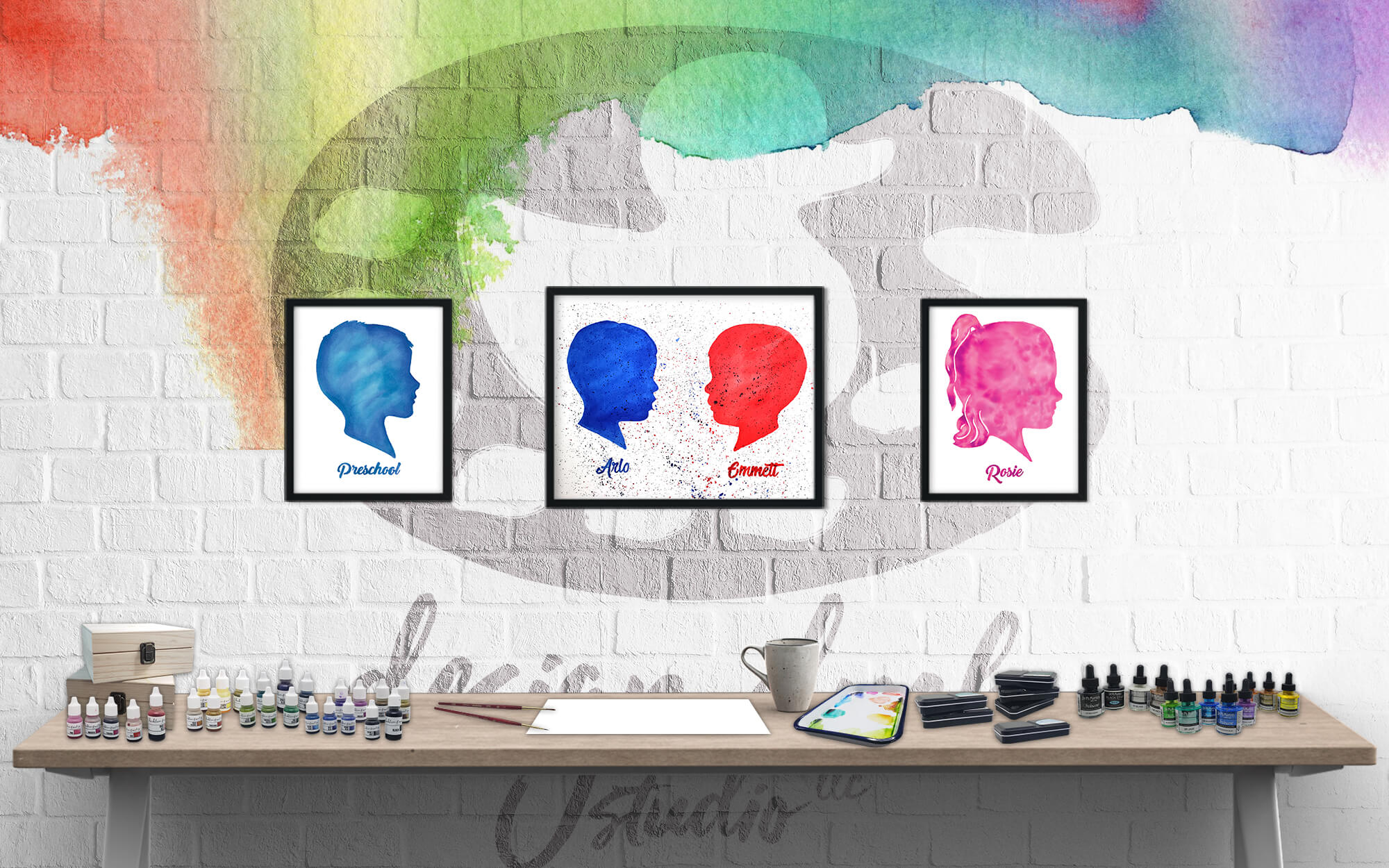 Design Duck Studio, LLC Watercolor Silhouette Wall